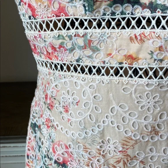 Zimmermann Cotton Maxi Dress Laelia Diamond Flutter with Meadow Floral Print - Picture 6 of 12